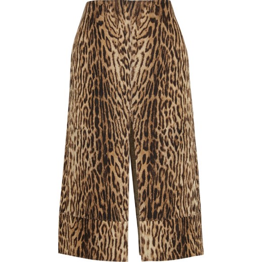 Leopard-print cotton-blend matelassé skirt Chloé   NET-A-PORTER