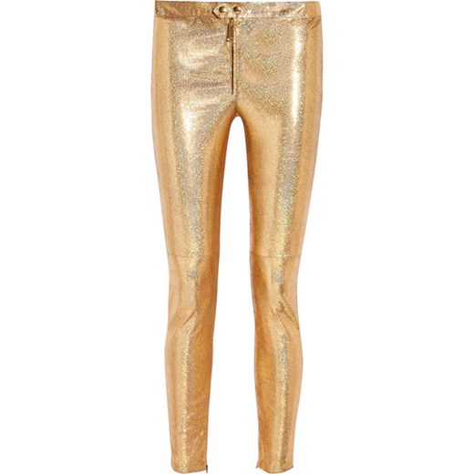 Dysart metallic stretch-leather skinny pants Isabel Marant brazowy  NET-A-PORTER