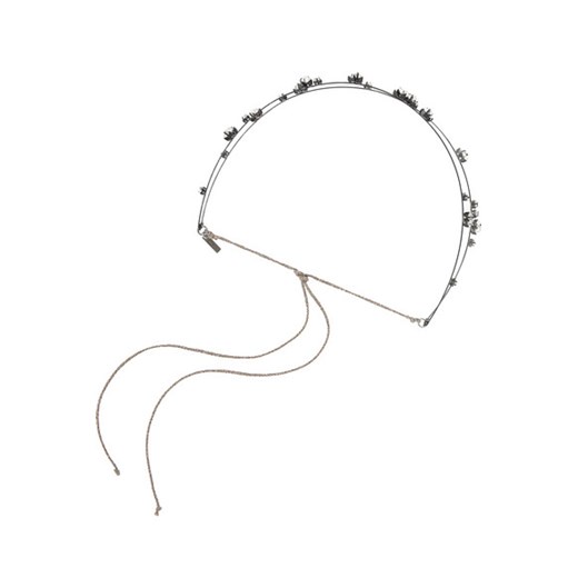 Ursa Major gunmetal-tone Swarovski crystal headband bialy Jennifer Behr NET-A-PORTER
