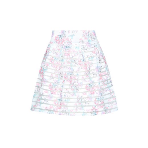 White Skirt with Floral Pattern 