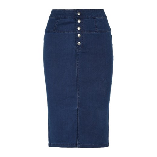 Blue Denim Buttoned Skirt 