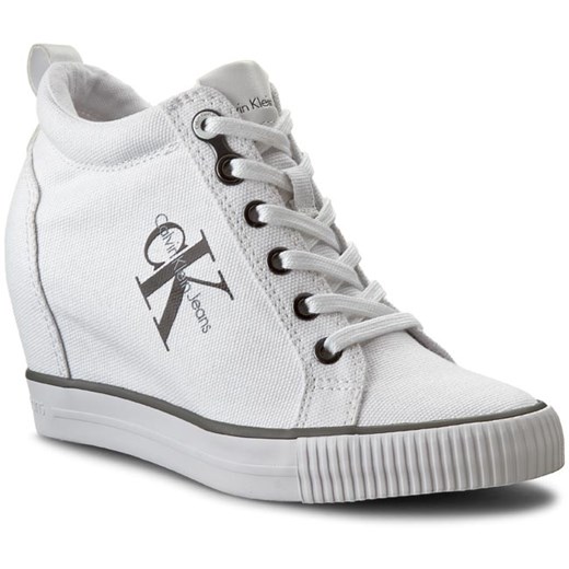 Sneakersy CALVIN KLEIN JEANS - Ritzy R3551 White Calvin Klein szary 38 eobuwie.pl