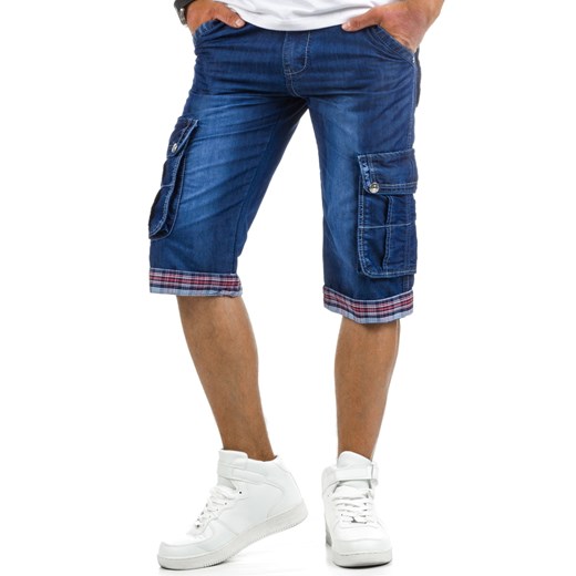 Spodenki jeansowe męskie (sx0260) granatowy Jeans S30 DSTREET