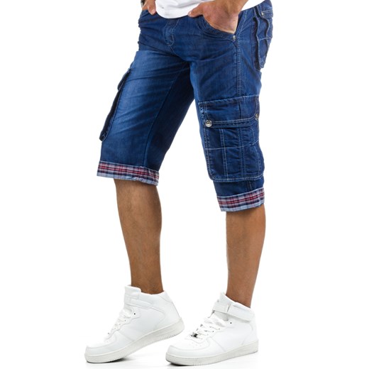 Spodenki jeansowe męskie (sx0260) granatowy Jeans s31 DSTREET