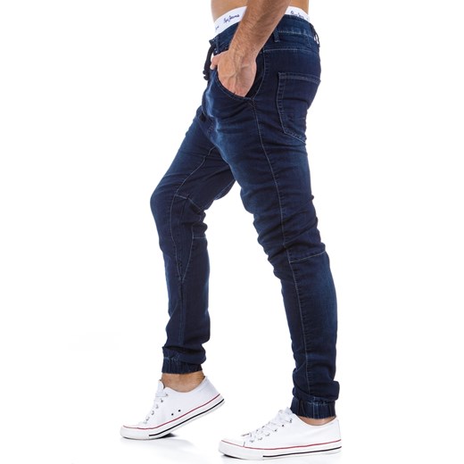 Spodnie joggery męskie granatowe (ux0334)