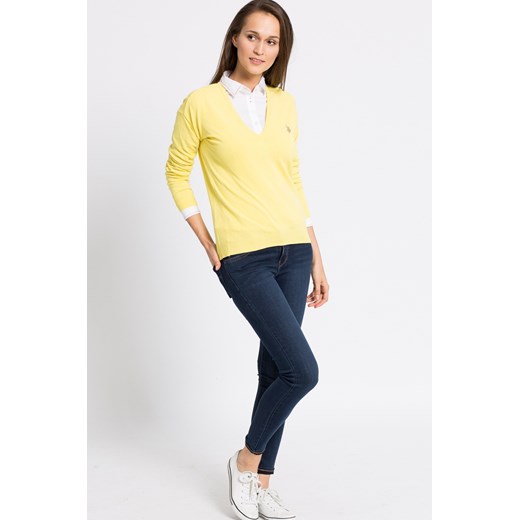 U.S. Polo - Sweter U.S Polo Assn. bialy XS okazja ANSWEAR.com