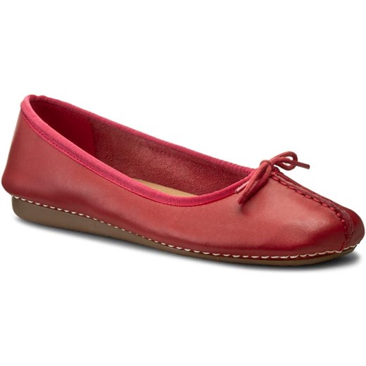 Baleriny CLARKS - Freckle Ice 20352933 Red Leather