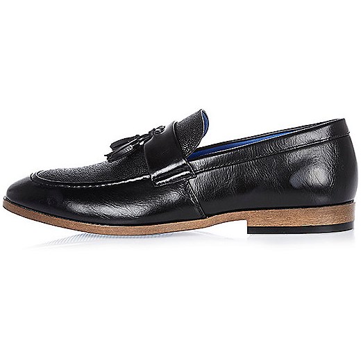 Black tassel loafers  River Island czarny  