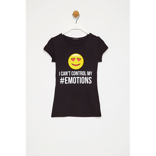 emoticons t-shirt czarny Terranova M okazja  