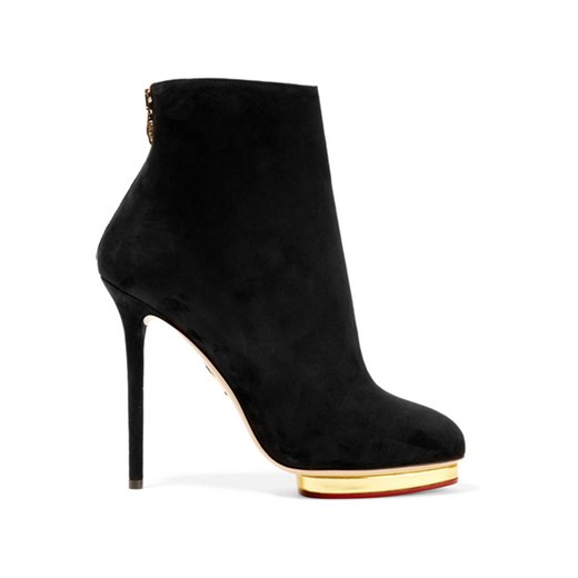 Doreen suede ankle boots czarny Charlotte Olympia  NET-A-PORTER