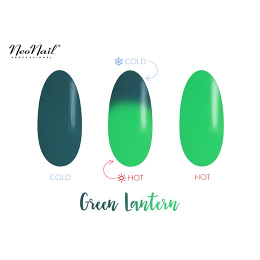 Lakier Hybrydowy Termiczny 6 ml - Green Lantern zielony Neonail
