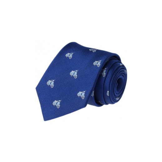 Krawat jedwabny - skutery Republic Of Ties niebieski  