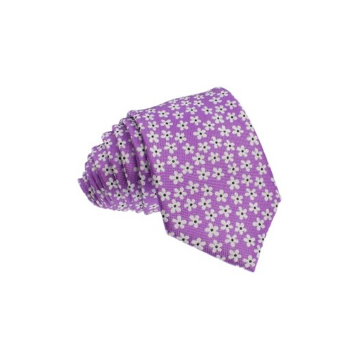 Krawat jedwabny w kwiaty Republic Of Ties fioletowy  