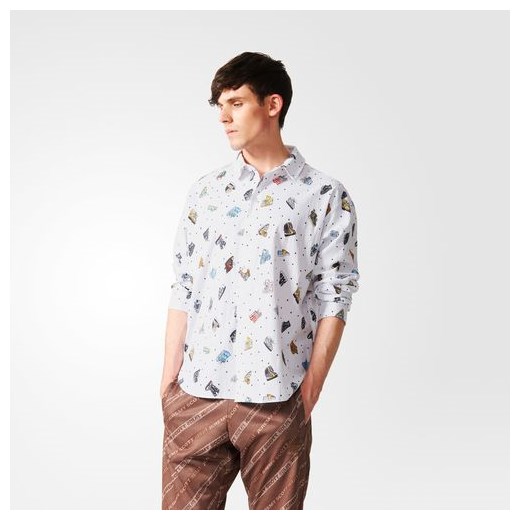 Koszula adidas x Jeremy Scott Shoeprint Shirt (AC1870) szary Adidas S Worldbox