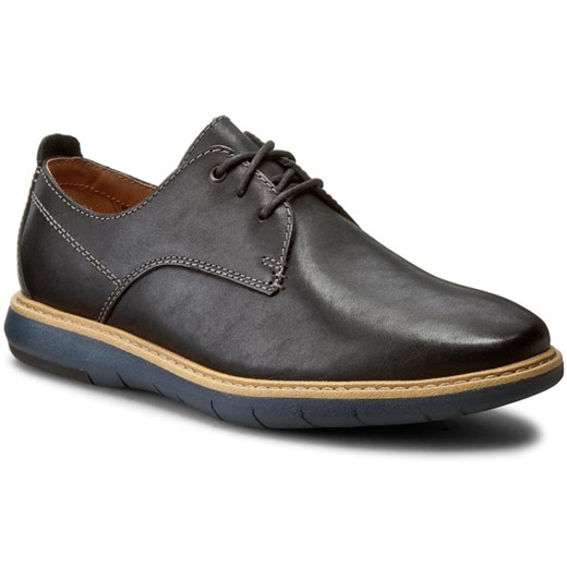 Półbuty CLARKS - Flexton Plain 261193167 Black Leather Clarks  44.5 eobuwie.pl