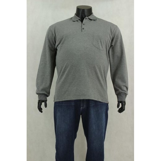 KOSZULKA MĘSKA POLO Bameha KPO0053 rozmiary od 3XL do 6XL szary Bameha 4XL BMC