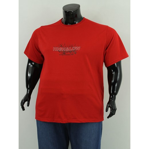 KOSZULKA, T-SHIRT MĘSKI BMC TSH0359 rozmiar 9XL Big Men Certified czerwony 9XL BMC