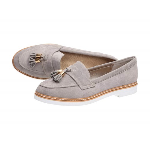 Szare lordsy na platformie, buty VICES 7101-5 Vices suzana.pl
