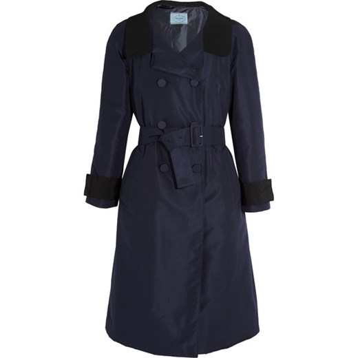 Two-tone silk-faille coat Prada   NET-A-PORTER