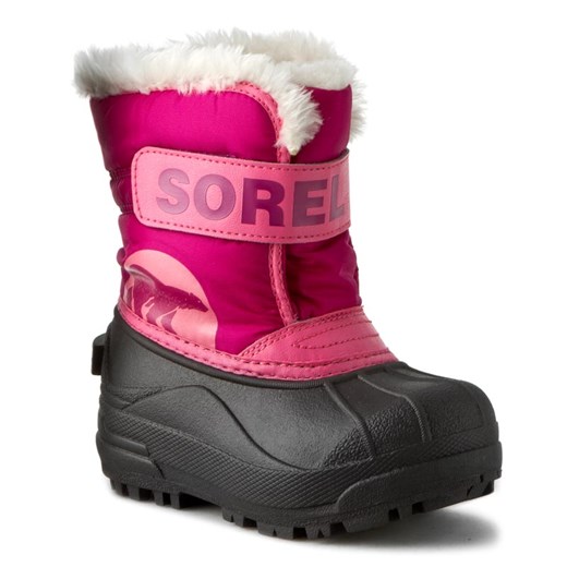 Śniegowce SOREL - Childrens Snow Commander NC 1877-652 Tropic Pink/Deep Blush Sorel  25 eobuwie.pl