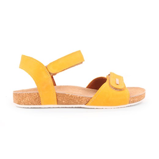 sandałki - skóra naturalna - model 343 - kolor żółty Zapato   zapato.com.pl
