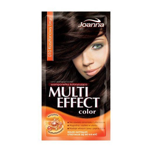 Joanna Multi Effect Color Szamponetka do włosów 010 Kasztanowy Brąz
