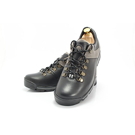 KENT 290 CZARNY-SZARY Trekkingowe buty męskie ze skóry Kent  44 Tymoteo.pl - sklep obuwniczy