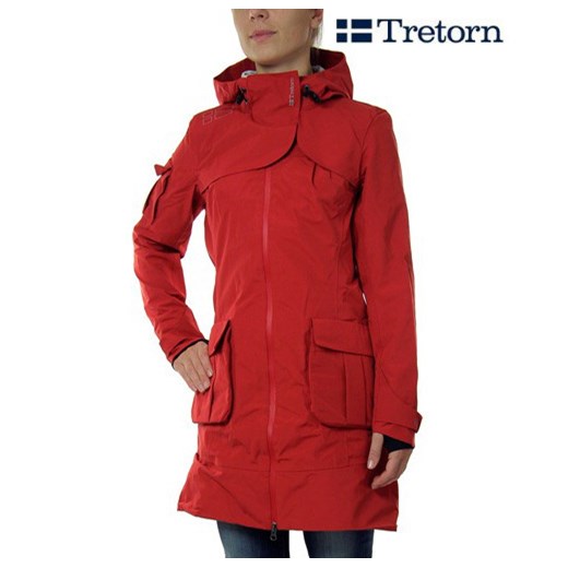 PŁASZCZ PRZECIWDESZCZOWY TRETORN METRO RAINCOAT CHINESE RED riccardo bawełniane