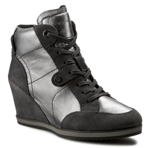 Sneakersy GEOX - D Illusion A D4454A 0KY22 C1G9A Gun/Anthracite szary Geox 38 eobuwie.pl