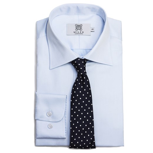 Koszula półformalna - niebieska fioletowy Miler Luxury Shirts 41 Super Slim Miler Menswear
