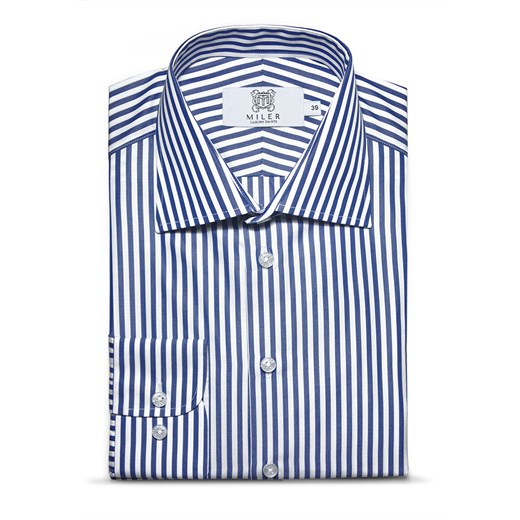 Koszula Bengal Stripe - niebieska Miler Luxury Shirts niebieski 44 Classic Miler Menswear