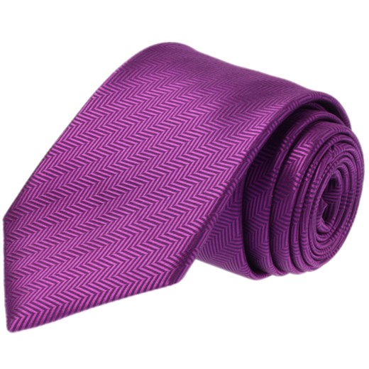 Krawat jedwabny  - jednolity różowy