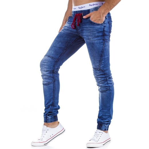 Spodnie joggery męskie niebieskie (ux0321)