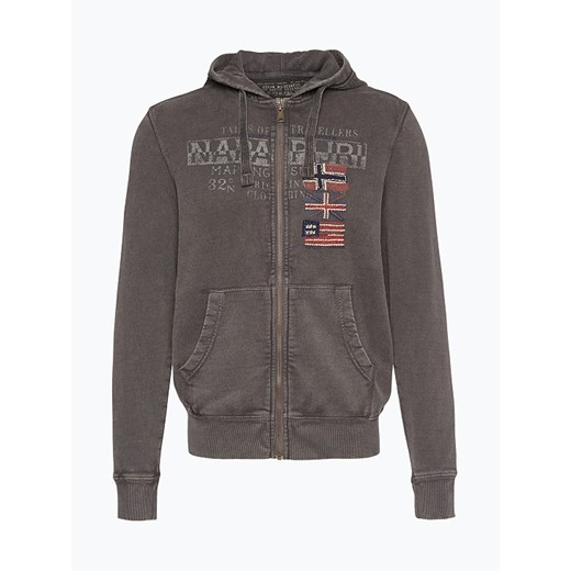Napapijri - Męska bluza rozpinana – Baradello Ess, szary Napapijri M,L,XL,XXL vangraaf