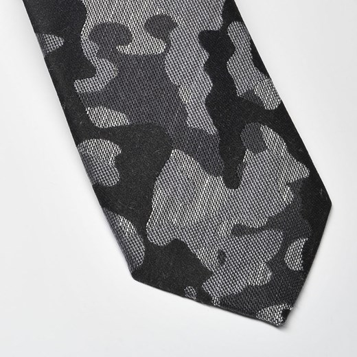 Elegancki krawat Hemley w czarny wzór kamuflaż