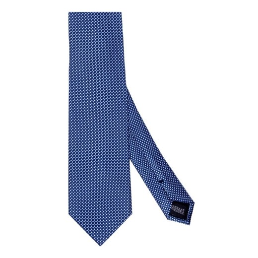 Niebieski krawat jedwabny w niebieski mikrowzór