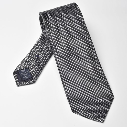 Elegancki szary krawat jedwabny Profuomo w mikrowzór