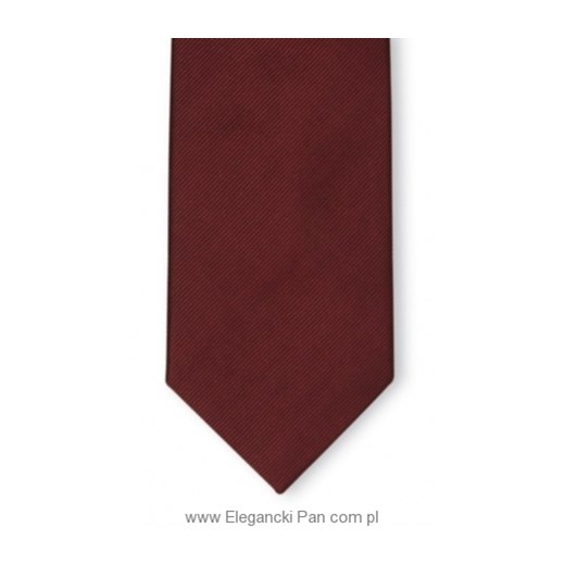 Bordowy krawat jedwabny