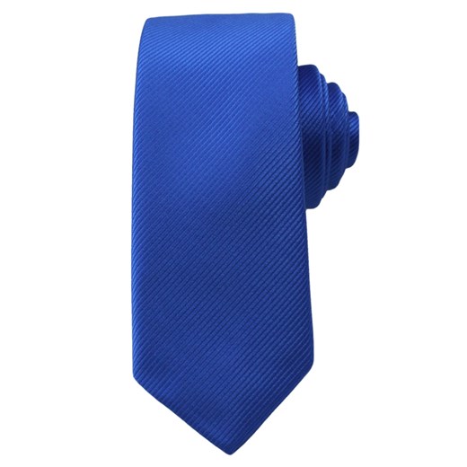 Jednokolorowy krawat - śledzik Angelo di Monti KRADM1126 niebieski Angelo Di Monti  JegoSzafa.pl