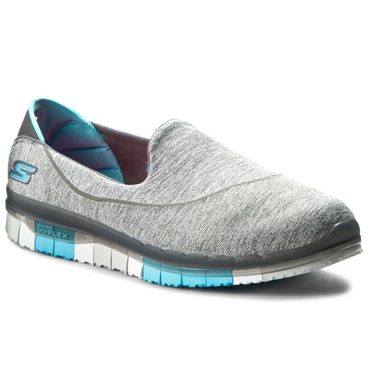 Półbuty SKECHERS - Go Flex 14010/CCBL Charcoal/Blue Skechers szary 39 eobuwie.pl