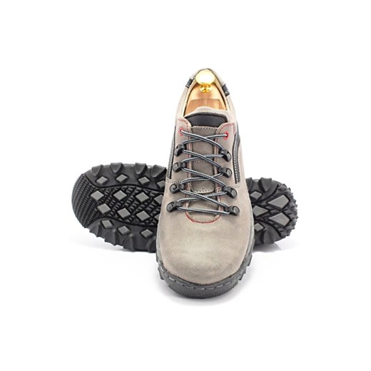KENT 268 SZARY - Polskie buty trekkingowe, skóra Kent bezowy 45 Tymoteo.pl - sklep obuwniczy