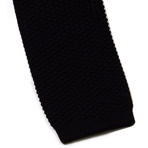 Czarny bawełniany krawat knit Hemley