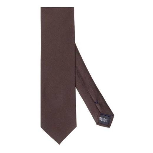 Brązowy krawat jedwabny