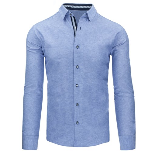 Koszula męska błękitna (dx1048) fioletowy  XL DSTREET