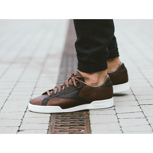 Buty męskie sneakersy Reebok NPC UK II Horween AR1611 Reebok czarny 43 sneakerstudio.pl