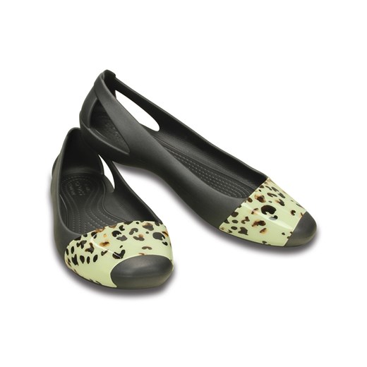 BALERINY CROCS SIENNA LEOPARD 203081 GRAPHITE Crocs szary 41 okazyjna cena yessport.pl 