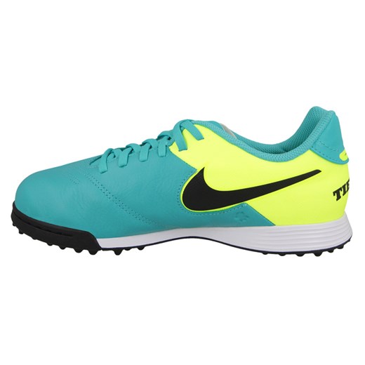 BUTY TURFY NIKE TIEMPO LEGEND VI TF JR 819191 307 Nike turkusowy 38,5 okazyjna cena yessport.pl