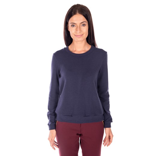 Granatowy sweter z łatami niebieski Bialcon 34,40,42 promocyjna cena bialcon.pl