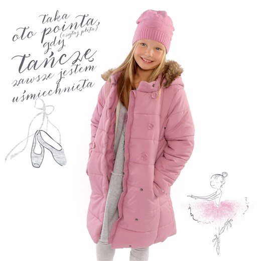 Płaszcz zimowy dla dziewczynki 9-12 lat
