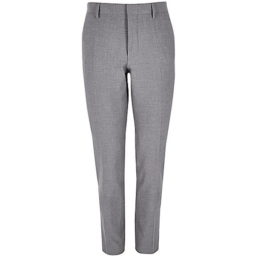 Grey super skinny suit trousers 